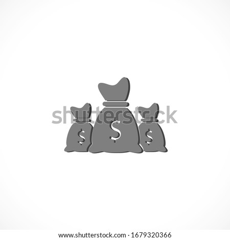 Money bag icon. lorem ipsum Flat Design JPG
