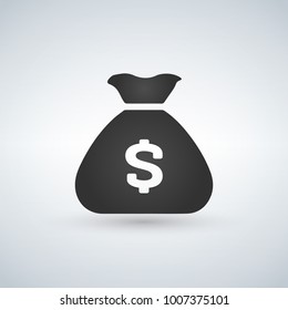 Money Bag Icon on White background. Vector illustration.