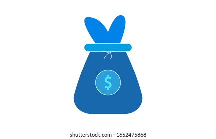 Money Bag Icon on White background vector image