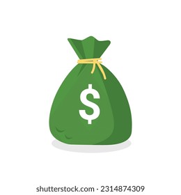 Money bag icon on white background. money vector illustration