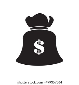 Money Bag Icon on the white background
