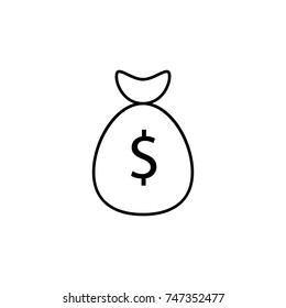 Money Bag Icon on white background