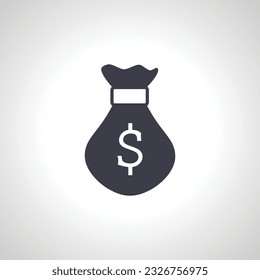 money bag icon. money pouch icon.
