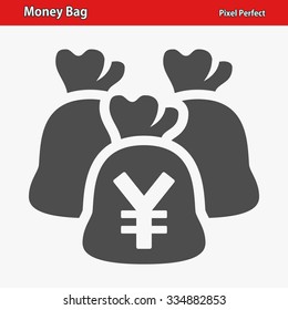 Money Bag Icon. Professional, pixel perfect icon optimized for both large and small resolutions. EPS 8 format.