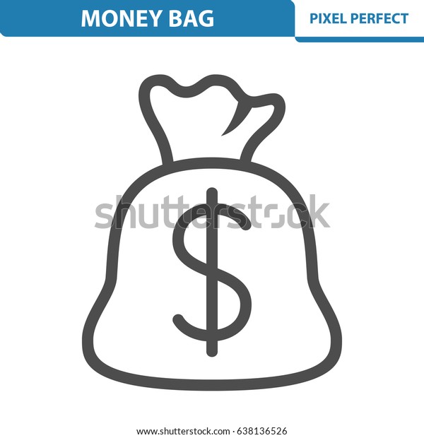 Money Bag Icon Professional Pixel Perfect Stock Vector - 