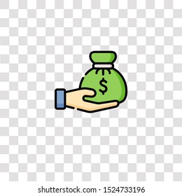 money bag icon sign and symbol. money bag color icon for website design and mobile app development. Simple Element from rewards collection for mobile concept and web apps icon.