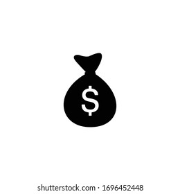 money bag icon, money bag sign and symbol vector design