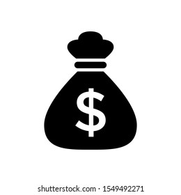 Money Bag icon template, Money Bag symbol vector sign isolated on white background illustration for graphic and web design