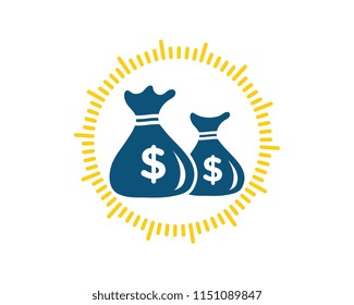 Money Bag icon Template vector illustration design