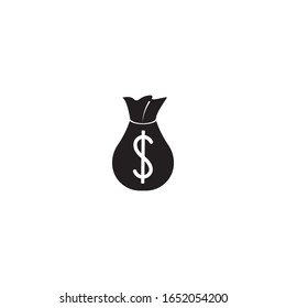 Diseño de ilustración vectorial de plantillas de icono de Bolsa de Dinero