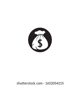 Diseño de ilustración vectorial de plantillas de icono de Bolsa de Dinero