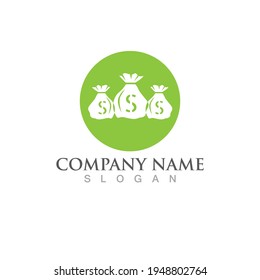 Money Bag icon Template vector illustration design
