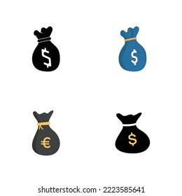 Money Bag icon Template vector illustration design