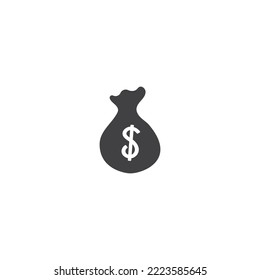 Diseño de la ilustración de la plantilla de icono de Bolsa de dinero