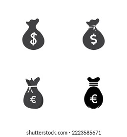 Money Bag icon Template vector illustration design