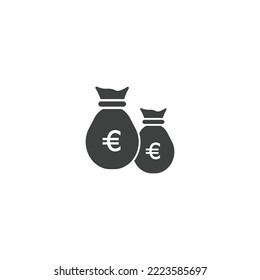 Diseño de la ilustración de la plantilla de icono de Bolsa de dinero
