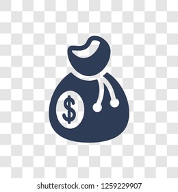 Money bag icon. Trendy Money bag logo concept on transparent background from Cryptocurrency economy and finance collection