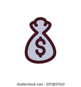 money bag icon vector