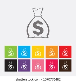 Money bag icon - Vector