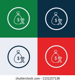 Money bag icon vector