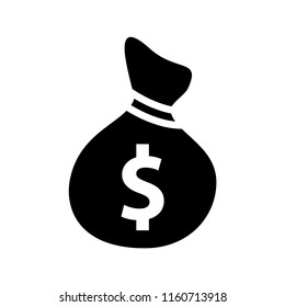 Money bag icon vector
