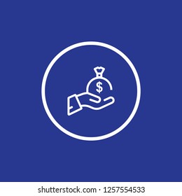 Money bag icon vector