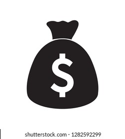 Money bag icon vector.