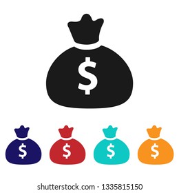 Money bag icon vector