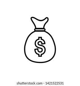 Money bag icon. Money bag vector icon