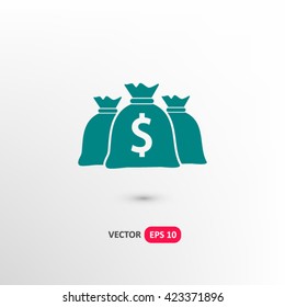 Money bag icon vector,