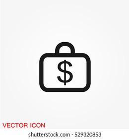 Money bag icon vector