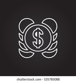 Money Bag Icon Vector

