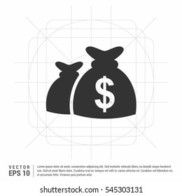 Money Bag Icon Vector

