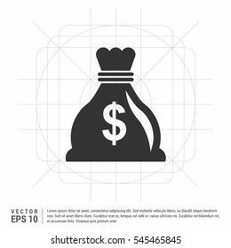 Money Bag Icon Vector

