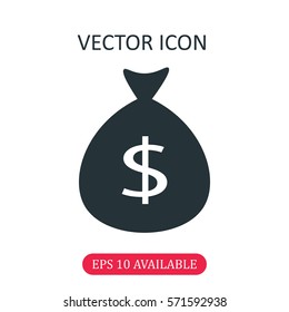 Money bag icon vector