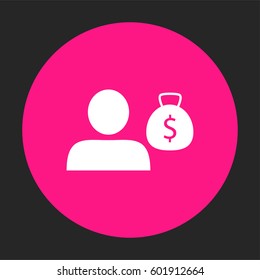 Money bag icon vector