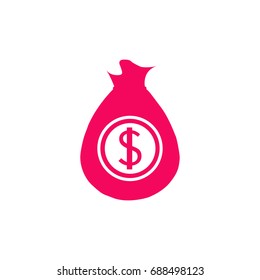 money bag icon vector
