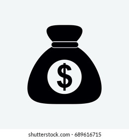 money bag icon vector