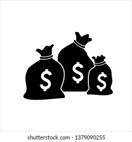 Money Bag Icon Vector Art Illustration