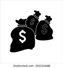 Money Bag Icon Vektorgrafik Illustration