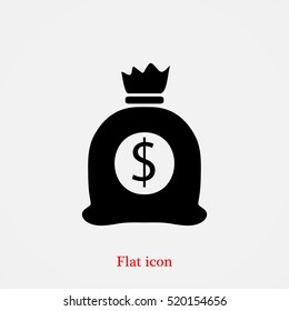 money bag icon, vector best flat icon, EPS