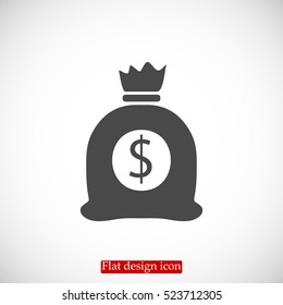 money bag icon, vector best flat icon, EPS