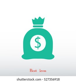 money bag icon, vector best flat icon, EPS