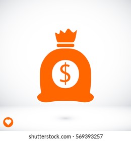 money bag icon, vector best flat icon, EPS
