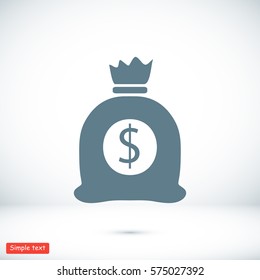 money bag icon, vector best flat icon, EPS