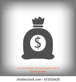 money bag icon, vector best flat icon, EPS
