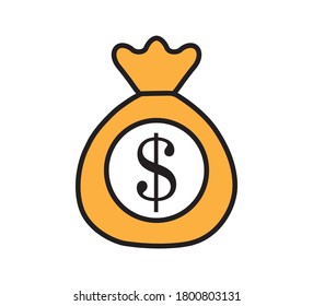 Money Bag Icon, Vector Design