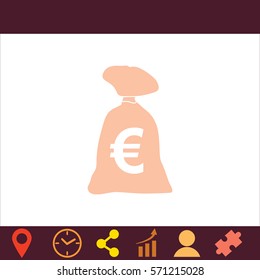 Money bag  icon. Vector design. 
