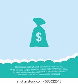 Money bag  icon. Vector design.
