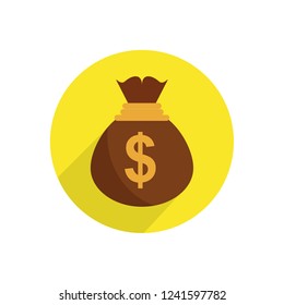 money bag icon - vector dollar sign,  banking cash, finance investment icon